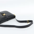 CELINE Shoulder Bag Leather Black Gold Auth fm5363-7