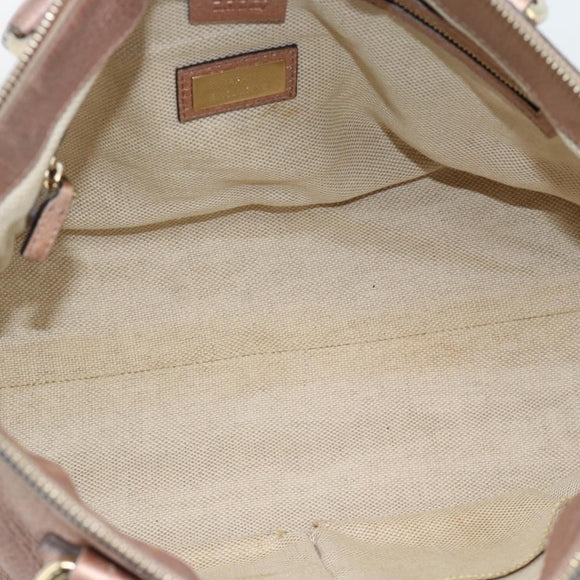 GUCCI Soho Hand Bag Leather 2way Pink Gold 308362 Auth fm5364