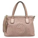 GUCCI Soho Hand Bag Leather 2way Pink Gold 308362 Auth fm5364-2