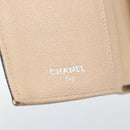 CHANEL Bicolore Long Wallet Leather Black Silver CC Auth fm5370-8