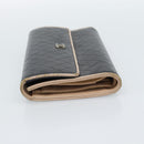CHANEL Bicolore Long Wallet Leather Black Silver CC Auth fm5370-3