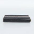 CHANEL Bicolore Long Wallet Leather Black Silver CC Auth fm5370-5