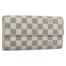 LOUIS VUITTON Damier Azur Portefeuille Sarah Long Wallet N61735 LV Auth fm5371A-1