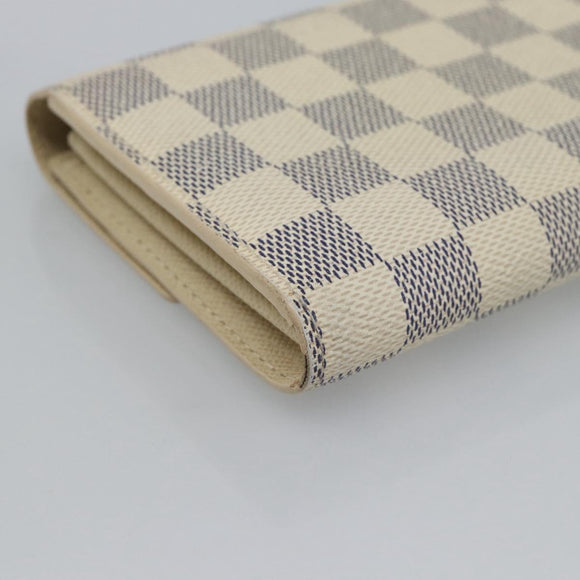 LOUIS VUITTON Damier Azur Portefeuille Sarah Long Wallet N61735 LV Auth fm5371A