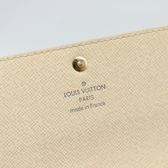 LOUIS VUITTON Damier Azur Portefeuille Sarah Long Wallet N61735 LV Auth fm5371A