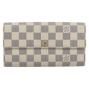 LOUIS VUITTON Damier Azur Portefeuille Sarah Long Wallet N61735 LV Auth fm5371A-13