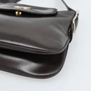 GUCCI Shoulder Bag Leather Black Gold Auth fm5372-14