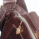 GUCCI Shoulder Bag Leather Black Gold Auth fm5372-20