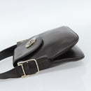 GUCCI Shoulder Bag Leather Black Gold Auth fm5372-3