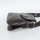GUCCI Shoulder Bag Leather Black Gold Auth fm5372-4