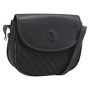 GUCCI Shoulder Bag Canvas Leather Black Gold 007 115 0074 Auth fm5375-1