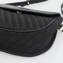 GUCCI Shoulder Bag Canvas Leather Black Gold 007 115 0074 Auth fm5375-12