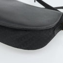 GUCCI Shoulder Bag Canvas Leather Black Gold 007 115 0074 Auth fm5375-14
