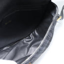 GUCCI Shoulder Bag Canvas Leather Black Gold 007 115 0074 Auth fm5375-19