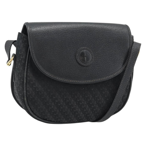 GUCCI Schoudertas Canvas Leer Zwart Goud 007 115 0074 Auth fm5375