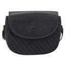 GUCCI Shoulder Bag Canvas Leather Black Gold 007 115 0074 Auth fm5375-2
