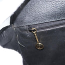 GUCCI Shoulder Bag Canvas Leather Black Gold 007 115 0074 Auth fm5375-21