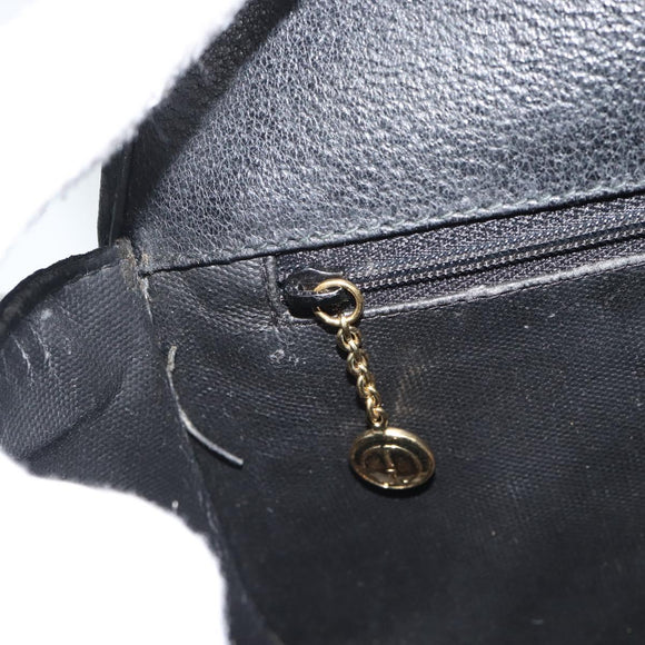 GUCCI Schoudertas Canvas Leer Zwart Goud 007 115 0074 Auth fm5375