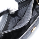 GUCCI Shoulder Bag Canvas Leather Black Gold 007 115 0074 Auth fm5375-22