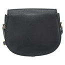 GUCCI Shoulder Bag Canvas Leather Black Gold 007 115 0074 Auth fm5375-3