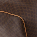 CELINE Macadam Canvas Boston Bag PVC Leather Brown Gold Auth fm5376-16