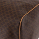 CELINE Macadam Canvas Boston Bag PVC Leather Brown Gold Auth fm5376-17