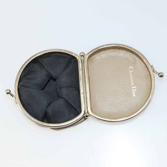 Christian Dior Wallet Leather 10 Set Beige Black black Auth fm5377