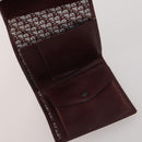 Christian Dior Wallet Leather 10 Set Beige Black black Auth fm5377-8