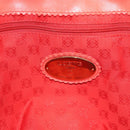LOEWE Tote Bag Leather Red Gold Auth fm5379-17