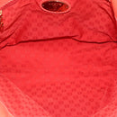 LOEWE Tote Bag Leather Red Gold Auth fm5379-11