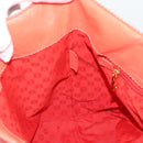LOEWE Tote Bag Leather Red Gold Auth fm5379-19