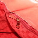 LOEWE Tote Bag Leather Red Gold Auth fm5379-20