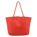 LOEWE Tote Bag Leather Red Gold Auth fm5379-2