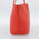LOEWE Tote Bag Leather Red Gold Auth fm5379-3