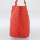 LOEWE Tote Bag Leather Red Gold Auth fm5379-4