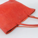 LOEWE Tote Bag Leather Red Gold Auth fm5379-6