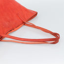 LOEWE Tote Bag Leather Red Gold Auth fm5379-7