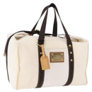 LOUIS VUITTON Antigua Suc weekend Boston Bag White M40030 LV Auth fm5381-1