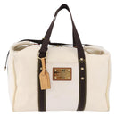 LOUIS VUITTON Antigua Suc weekend Boston Bag White M40030 LV Auth fm5381-2