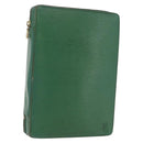 LOUIS VUITTON Epi Agenda Voyage Day Planner Cover Green LV Auth fm5382-1