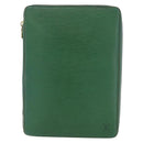 LOUIS VUITTON Epi Agenda Voyage Day Planner Cover Green LV Auth fm5382-13
