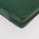 LOUIS VUITTON Epi Agenda Voyage Day Planner Cover Green LV Auth fm5382-7