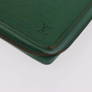 LOUIS VUITTON Epi Agenda Voyage Day Planner Cover Green LV Auth fm5382-14