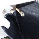 Christian Dior Trotter Canvas Shoulder Bag Navy Gold Auth fm5383-18