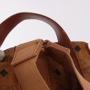 MCM Vicetos Logogram Backpack PVC Beige Gold Auth fm5385A-10