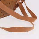 MCM Vicetos Logogram Backpack PVC Beige Gold Auth fm5385A-12