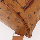 MCM Vicetos Logogram Backpack PVC Beige Gold Auth fm5385A-16