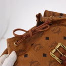 MCM Vicetos Logogram Backpack PVC Beige Gold Auth fm5385A-22