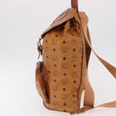 MCM Vicetos Logogram Backpack PVC Beige Gold Auth fm5385A-5