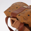 MCM Vicetos Logogram Backpack PVC Beige Gold Auth fm5385A-7